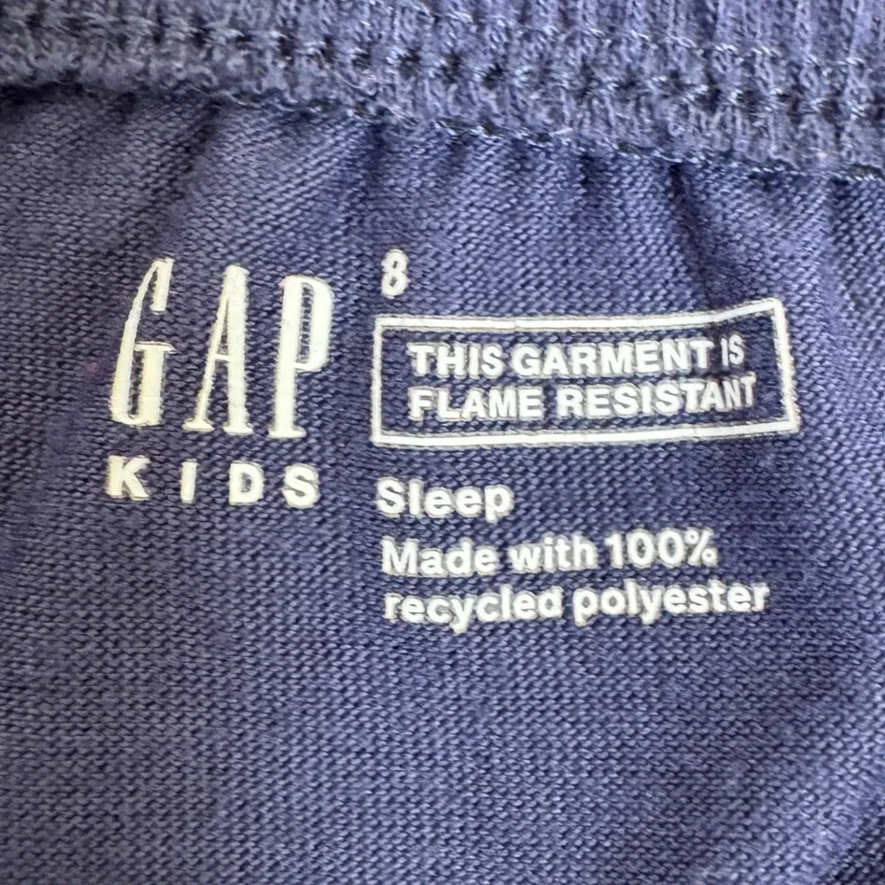 Gap Kids Boys Navy Blue Red Stripe Sleep Jogger Pajama Pants Size 8 130cm